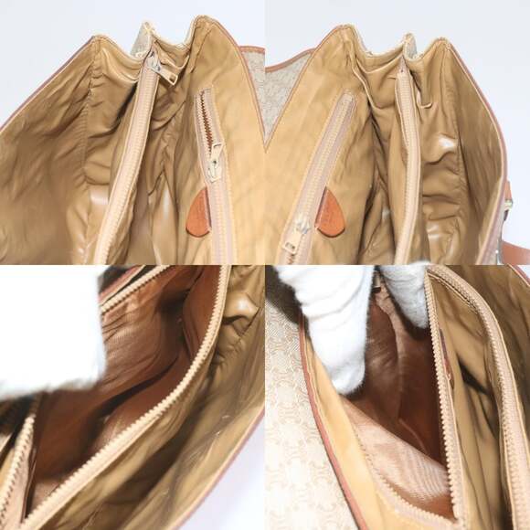 CELINE Macadam Canvas Shoulder Bag Beige - Picture 12 of 13